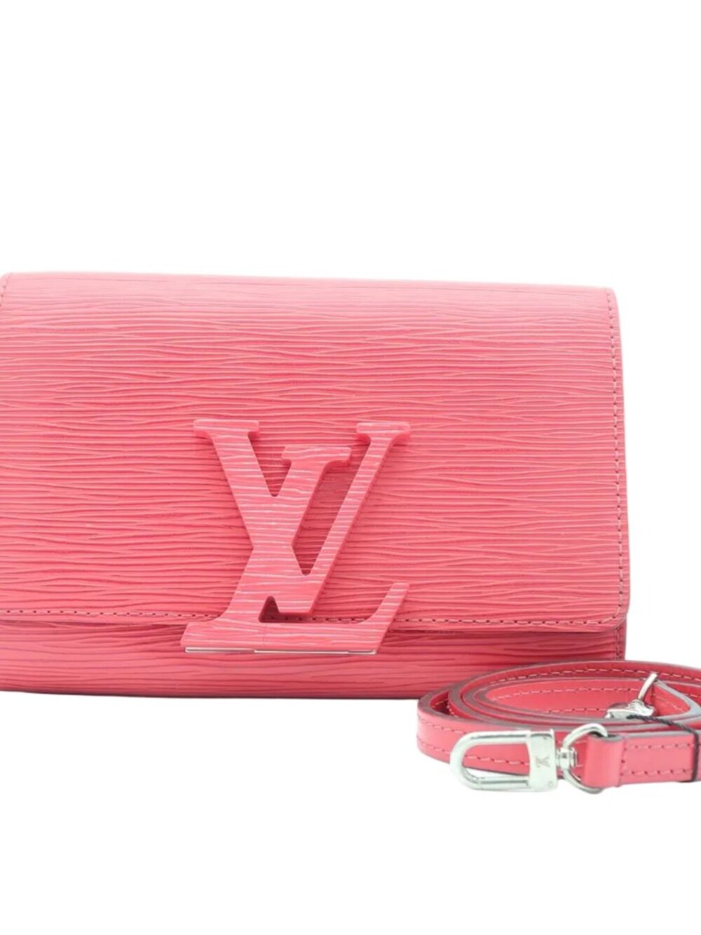 Louis Vuitton Epi Louise Wallet on Strap Pink Leather Crossbody Bag